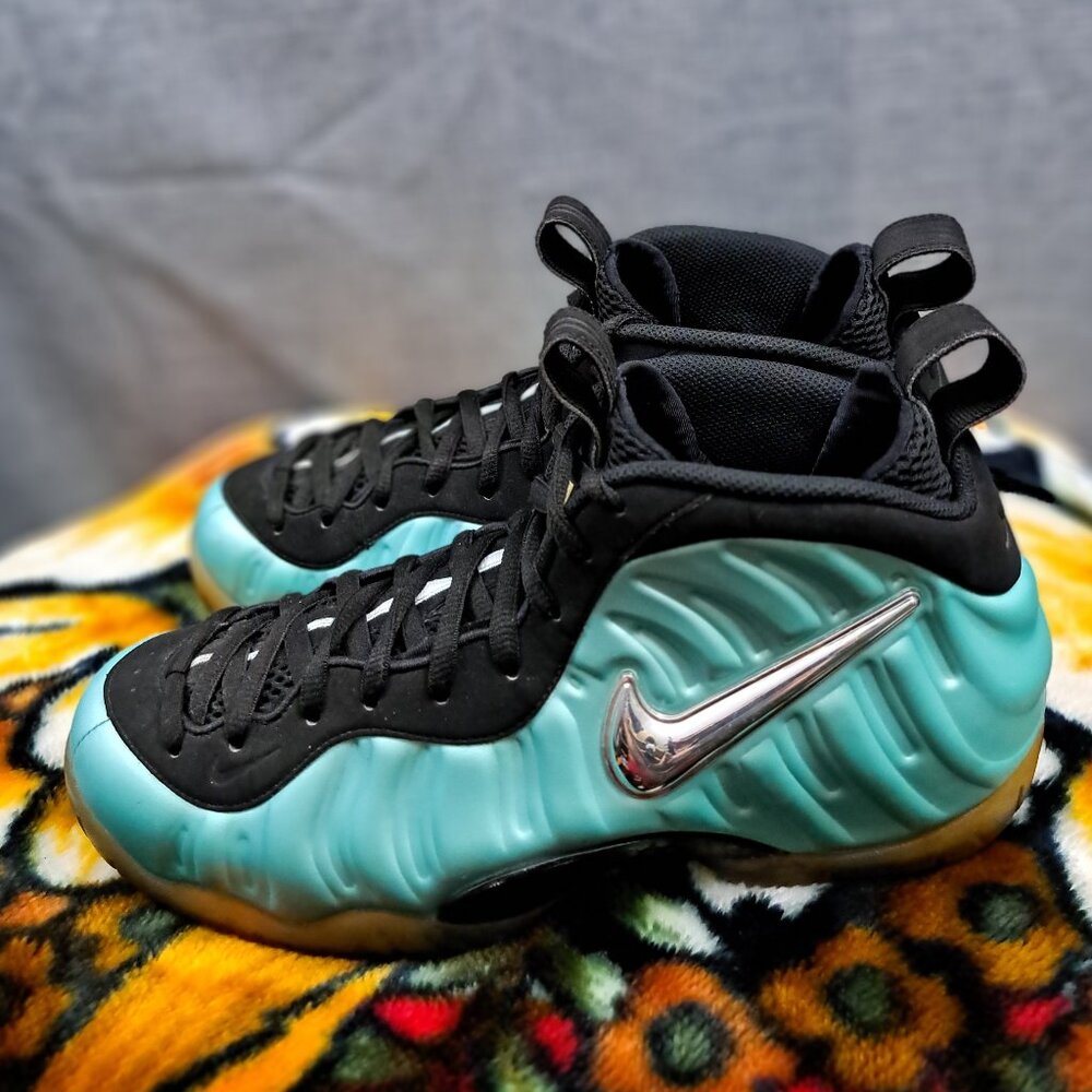 %Size 10.5 Nike Air Foamposite Pro Island Tiffany Green 2017 Men A 17